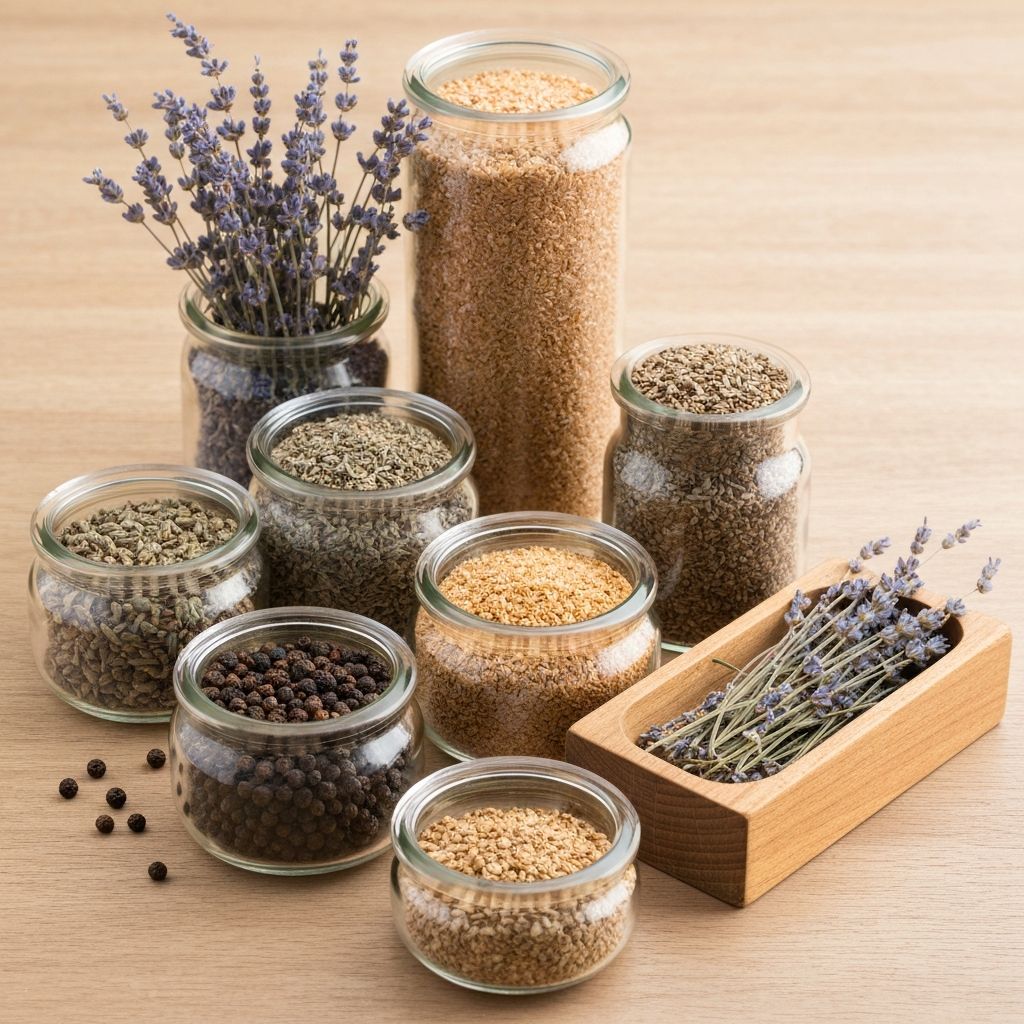 Verschiedene natürliche Inhaltsstoffe